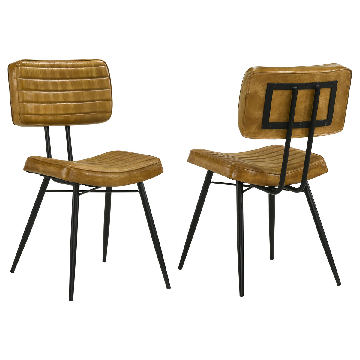 Misty Genuine Leather Dining Side Chairs (Set of 2) - Set of 2 Side Chairs