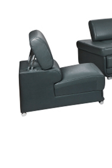 2119 Modular Leather Sectional with Adjustable Headrests