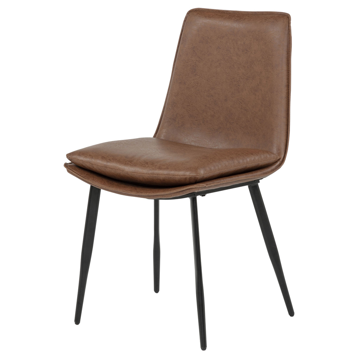 Ortega Dining Collection - 46" Round Marble Top Pedestal Table, Coffee Leatherette Chairs & Marble Top Sideboard β view 14