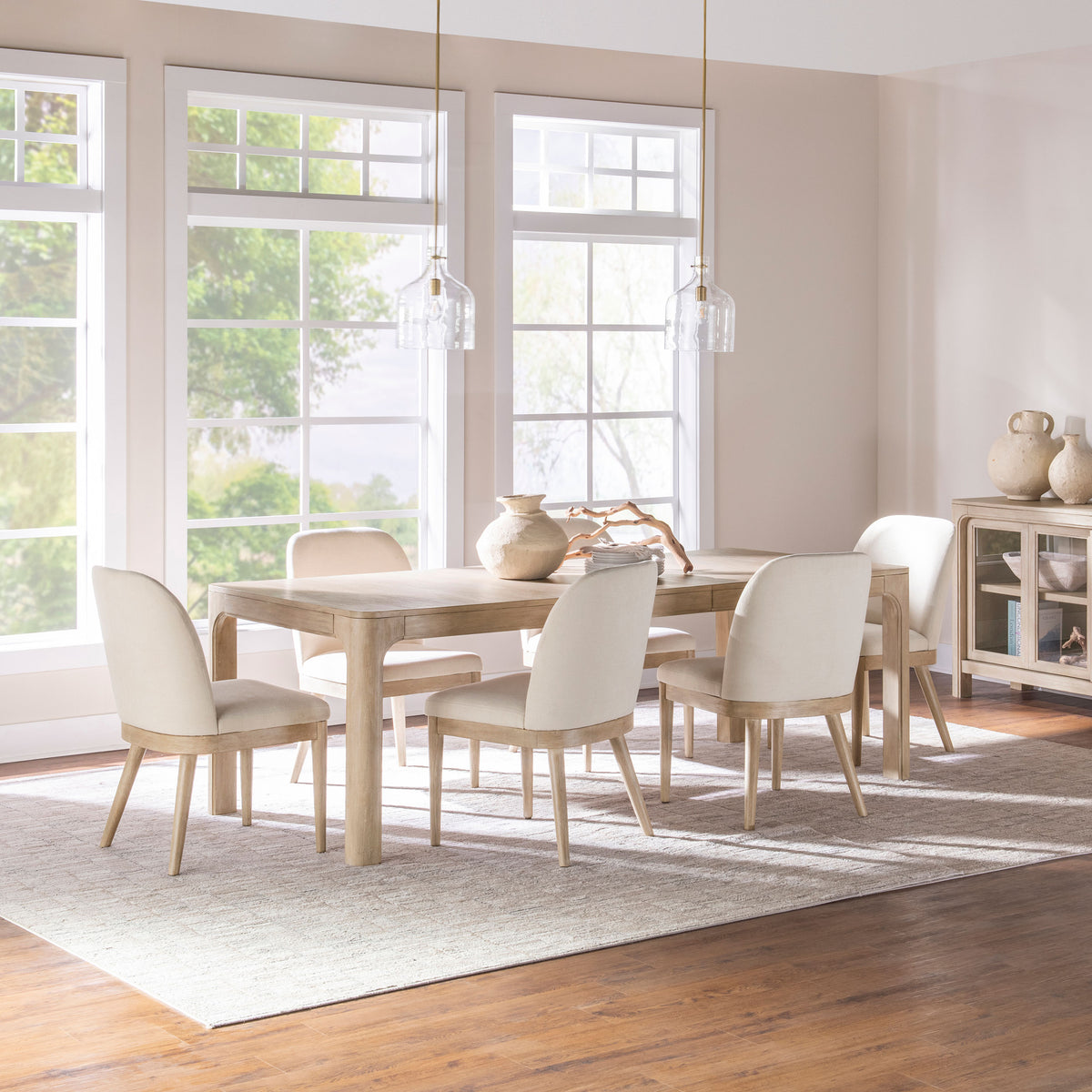 Solano 90" Extension Dining Table & Sets - 7pcs- Table + 6 Side Chairs