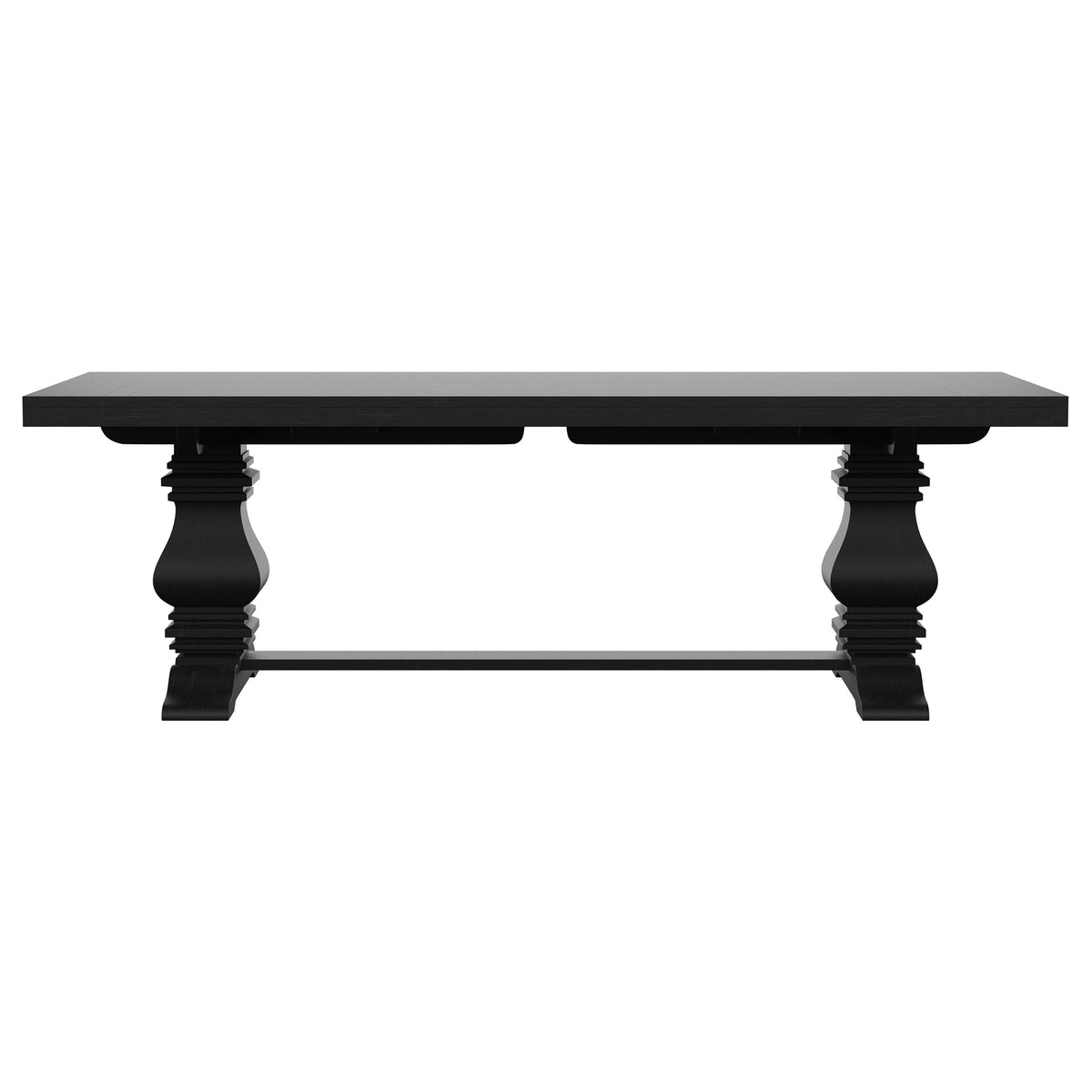 Baney Extension Dining Collection - Distressed Black Trestle Table, Round Pedestal Table, Sideboard & Wingback Chairs – view 14
