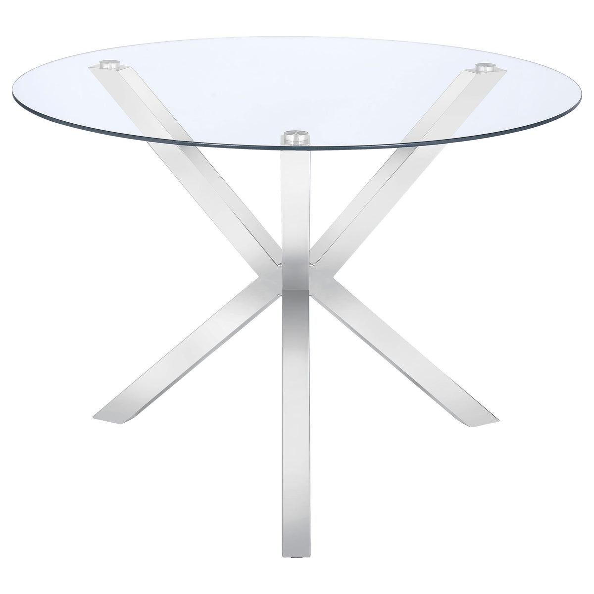 Vance 41" Round Glass Top Dining Table