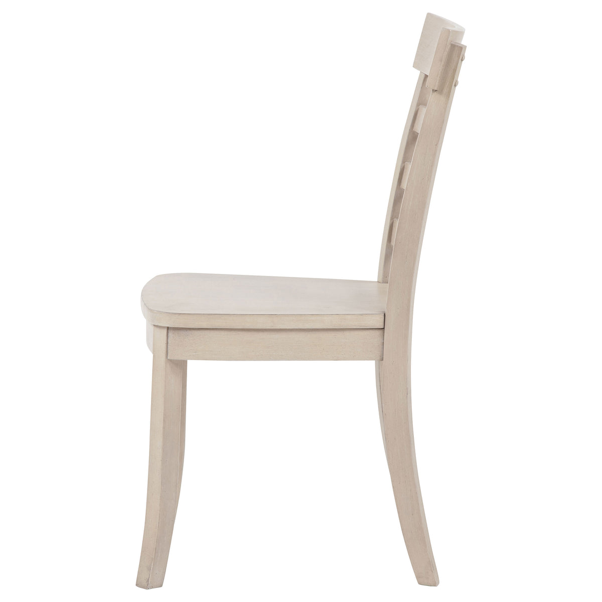 Orrison Ladder Back Dining Side Chairs - Farmhouse Wood Seat in Linen, Set of 2 – view 3