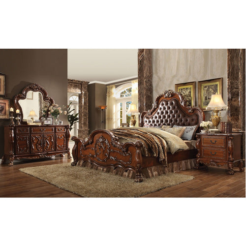 Dresden Arched Beveled Mirror - Raised Scrolled Trim