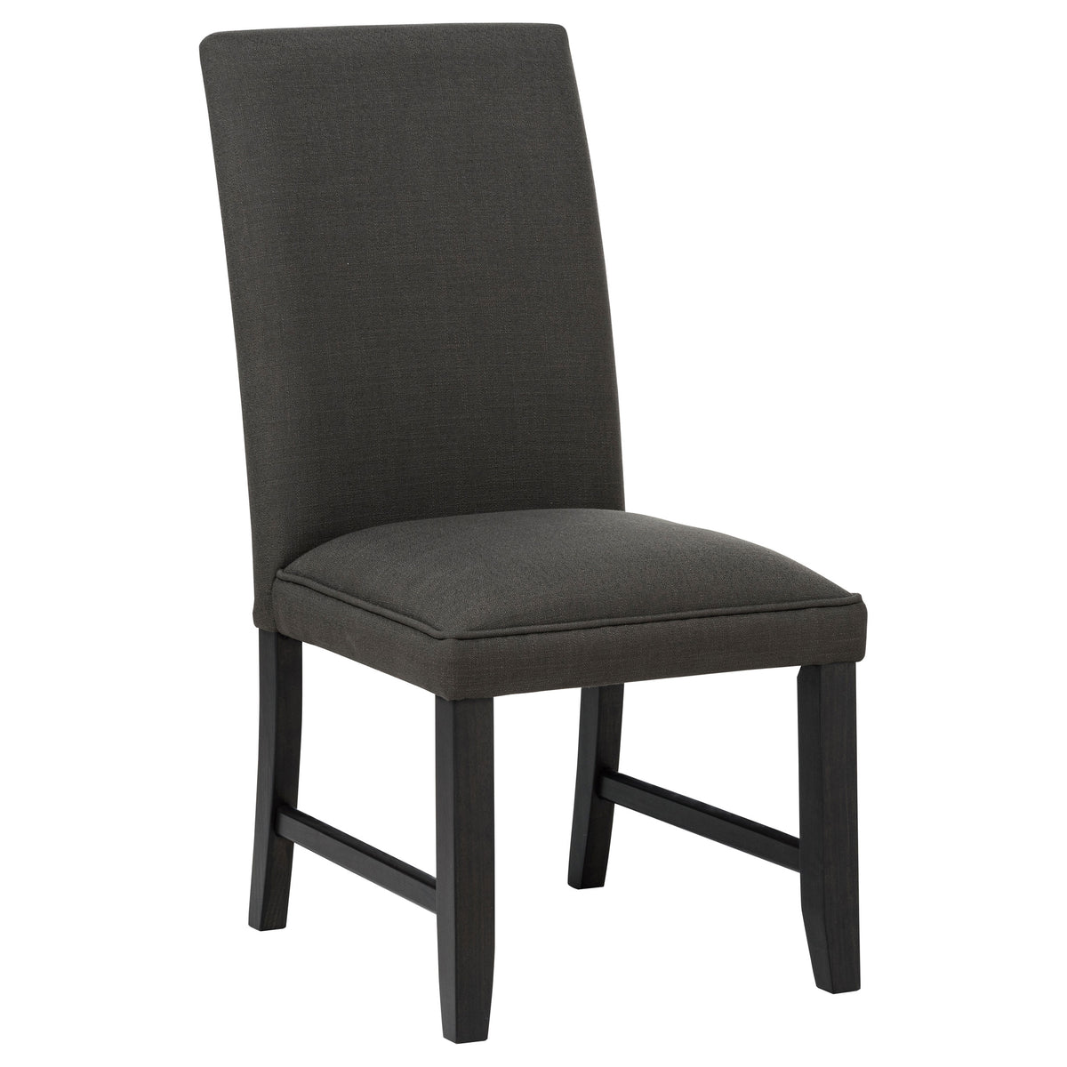 Berning Upholstered Parson Dining Chairs (Set of 2) - Charcoal, Set of 2 Side Chairs