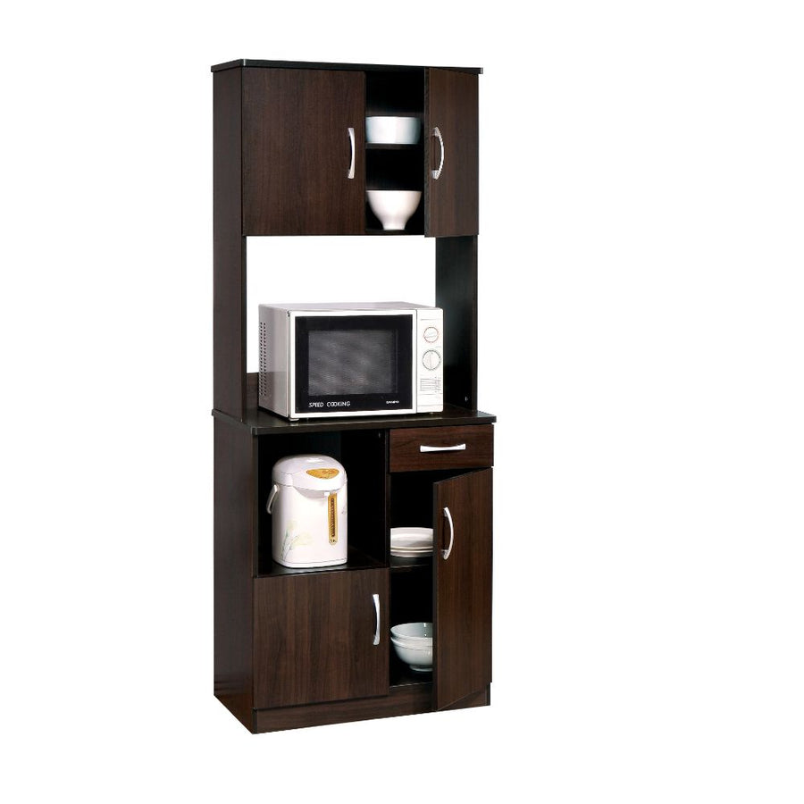 Quintus Kitchen Cabinet - 4 Doors & Drawer Storage in Espresso