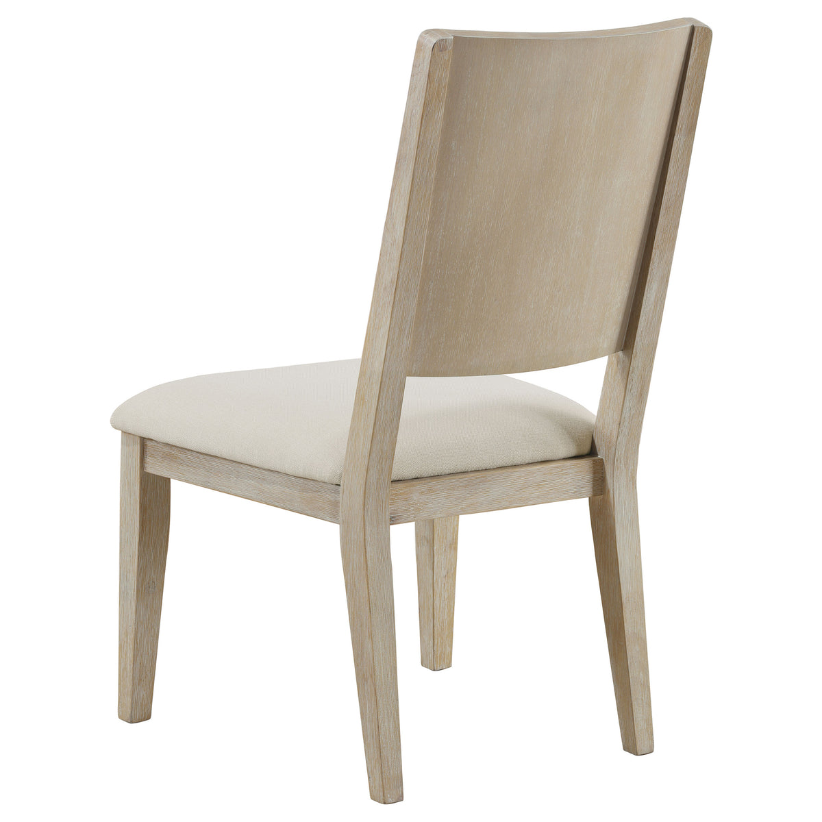 Trofello 60" Round Pedestal Dining Table & Set - Modern Farmhouse White Washed with Beige Chairs – view 16