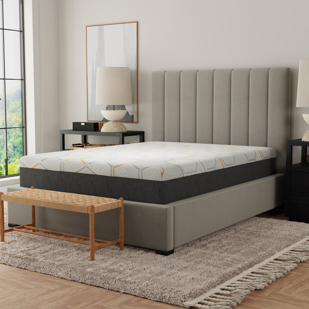 12-Inch Copper Gel Infused Memory Foam Mattress - Medium Comfort