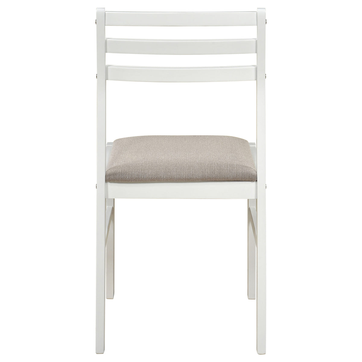 Bucknell 3-Piece Round Drop Leaf Dining Set - Ladder-Back Chairs in White, Natural or Cappuccino – view 15