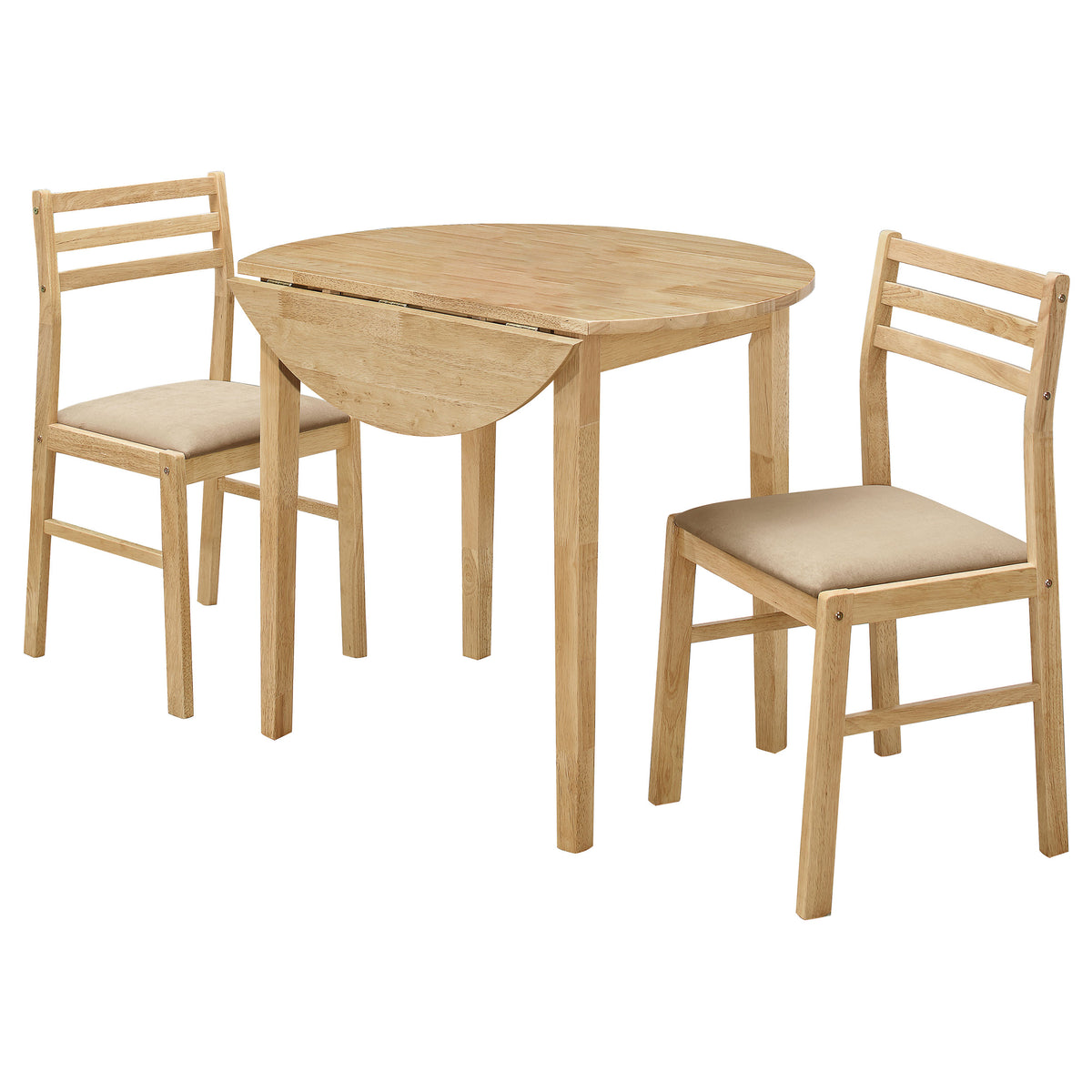 Bucknell 3-Piece Round Drop Leaf Dining Set - Natural