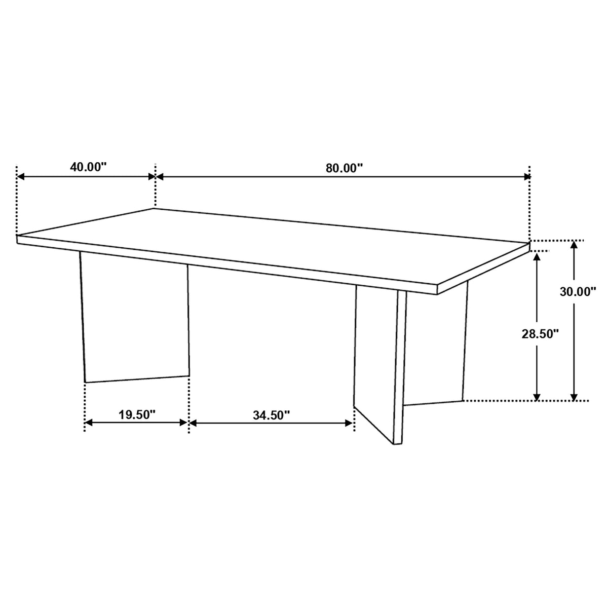 Tyler 80" Solid Mango Wood Dining Table & Chevron Sideboard - V-Shaped Base in Mango Brown – view 9