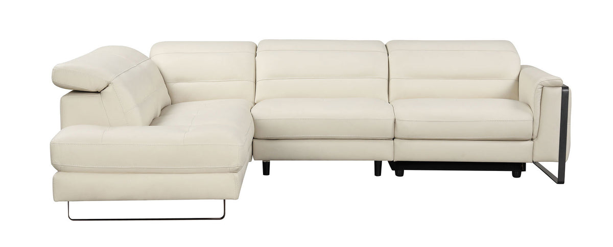 Eminence Full Leather Sectional with Recliner by Nicoletti Sofas