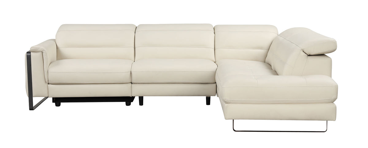 Eminence Full Leather Sectional with Recliner by Nicoletti Sofas