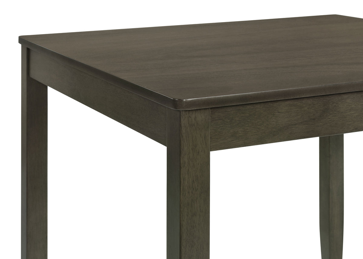 Parkwood 5-Piece Square Dining Set - Compact Table & 4 Slat-Back Chairs in Honey Brown or Charcoal – view 19