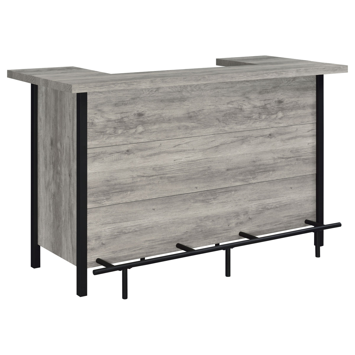 Bellemore U-Shaped Home Bar with Wine & Stemware Storage