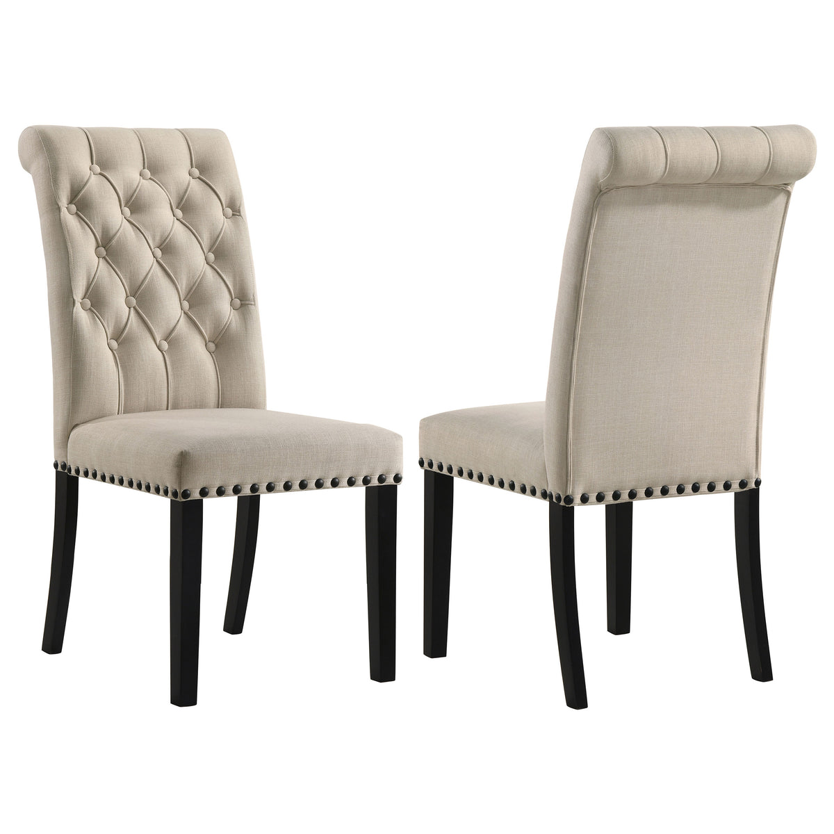 Alana Button-Tufted Dining Side Chairs, Set of 2