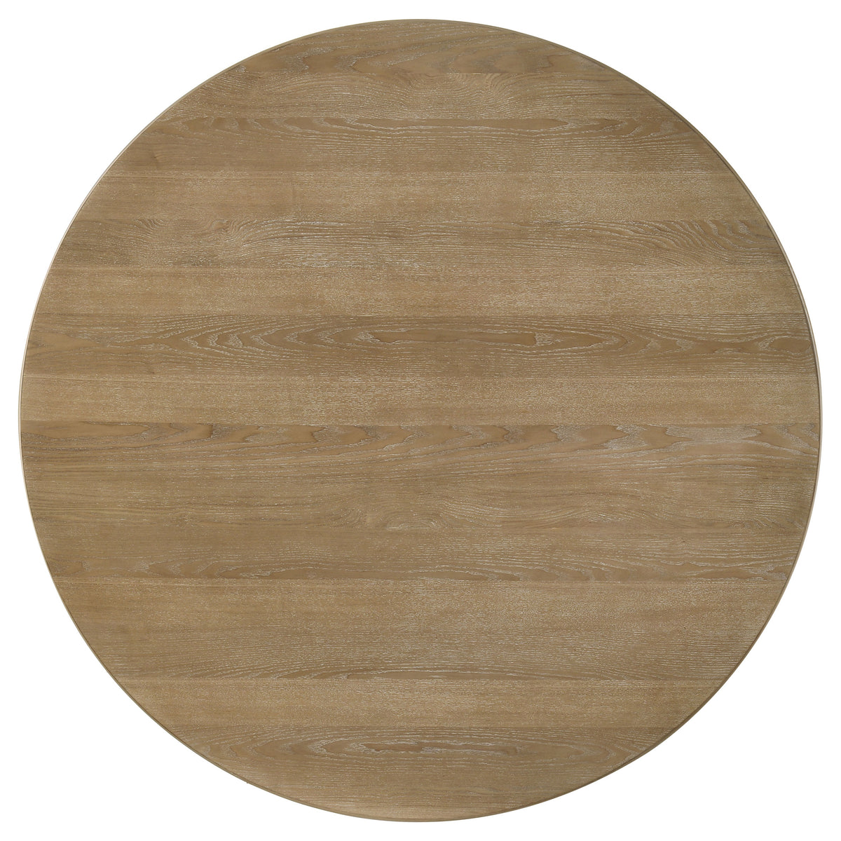 Adina Round Pedestal or Extension Dining Table & Sets - Reeded Base in Distressed Light Brown with Barley Chairs โ view 18
