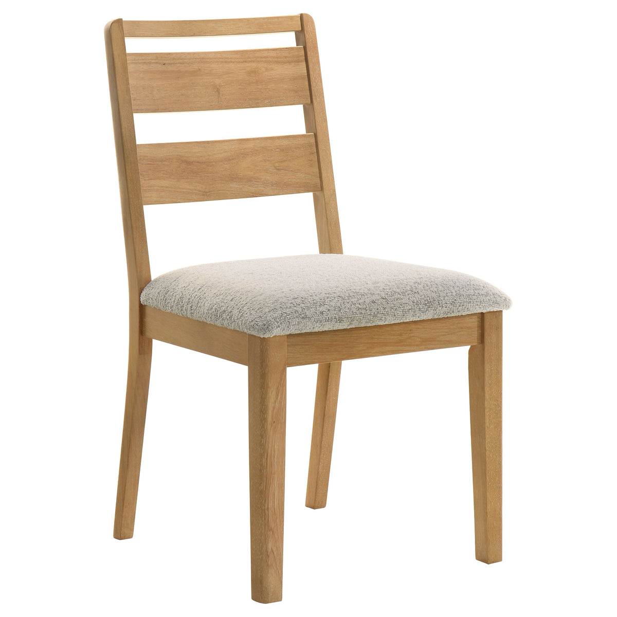 Duncan 71" Trestle Dining Table & 7-Piece Set - Washed Oak with Oatmeal Boucle Ladder-Back Chairs – view 20