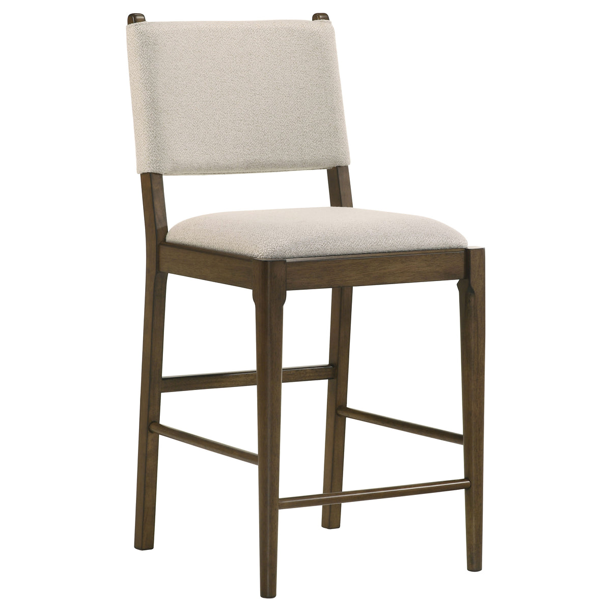 Ottowa 47" Round Counter Height Table & 5-Piece Set - Brown Oak with Tan Upholstered Counter Chairs – view 16
