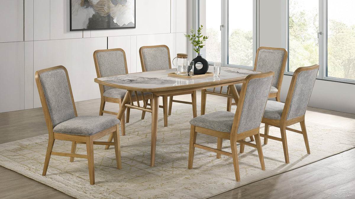 Croyden 73" Dining Table & 7-Piece Set - 7pcs- Table + 6 Side Chairs