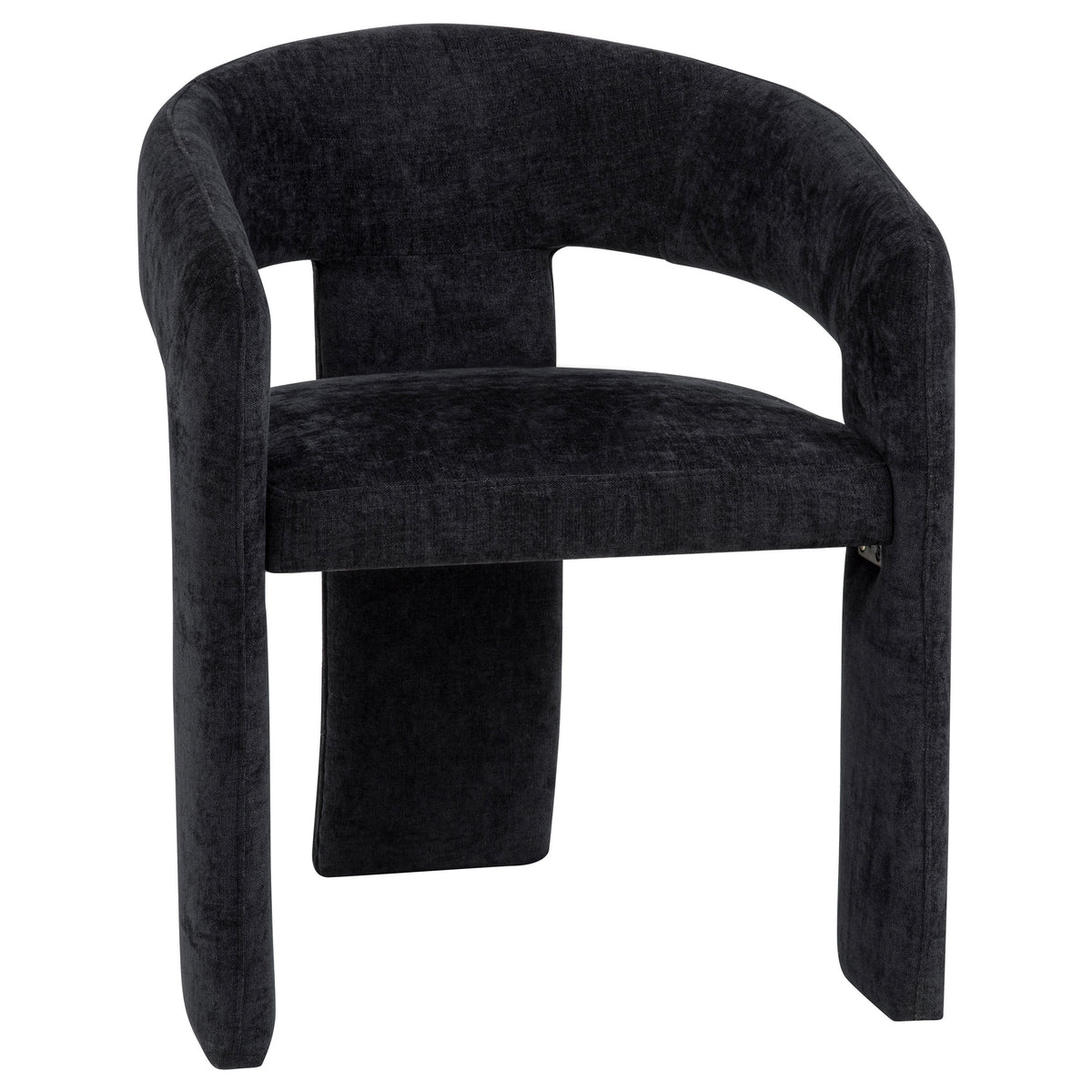 Carlow Sculptural Upholstered Dining Arm Chairs - Wraparound Back in Black or White, Set of 2 – view 5