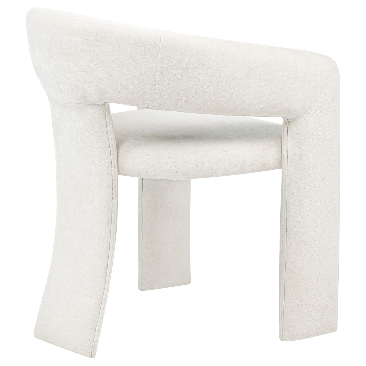 Carlow Sculptural Upholstered Dining Arm Chairs - Wraparound Back in Black or White, Set of 2 – view 20