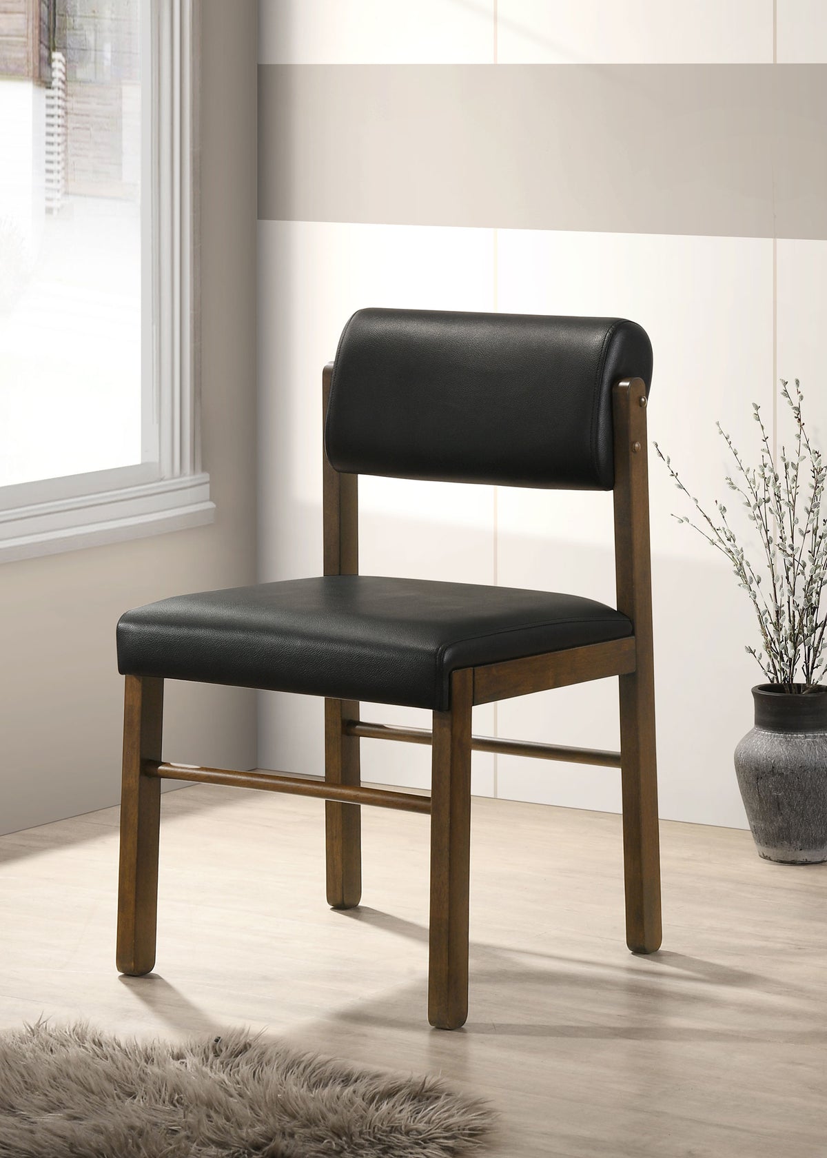 Kehoe Upholstered Dining Side Chairs, Set of 2 - Set of 2 Side Chairs - Walnut