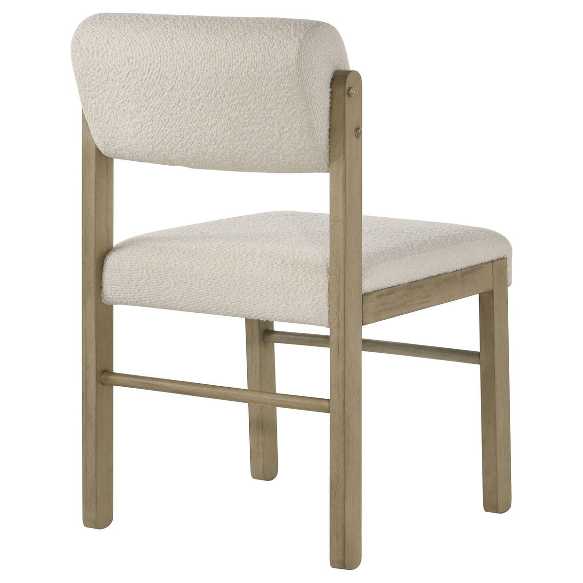 Kehoe Upholstered Dining Side Chairs (Set of 2) - Mid-Century Cream Fabric with Natural Oak or Walnut Legs – view 9
