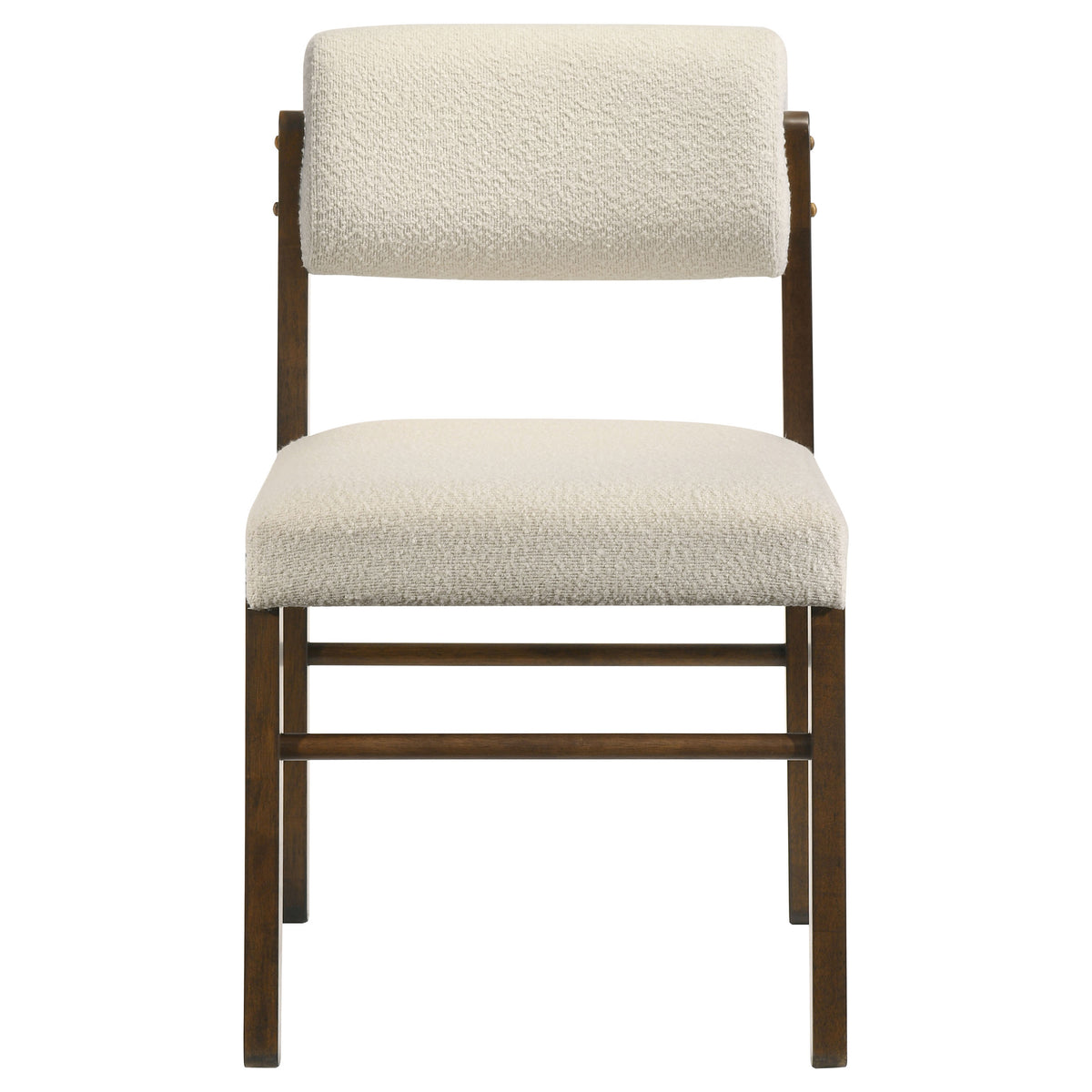 Kehoe Upholstered Dining Side Chairs (Set of 2) - Mid-Century Cream Fabric with Natural Oak or Walnut Legs – view 16