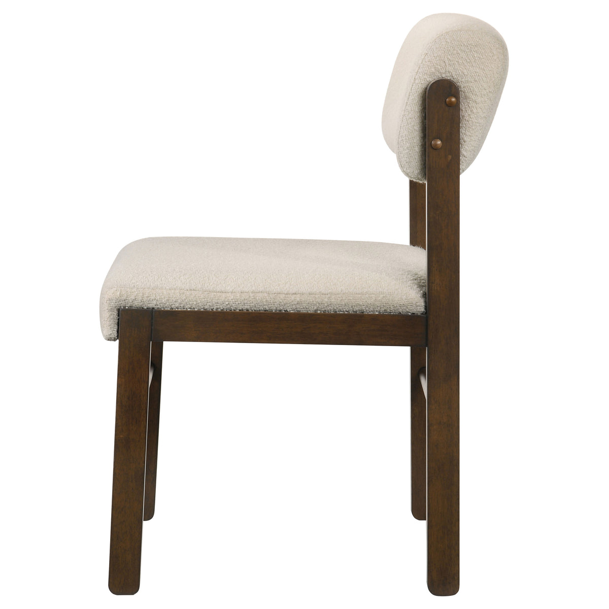 Kehoe Upholstered Dining Side Chairs (Set of 2) - Mid-Century Cream Fabric with Natural Oak or Walnut Legs – view 18