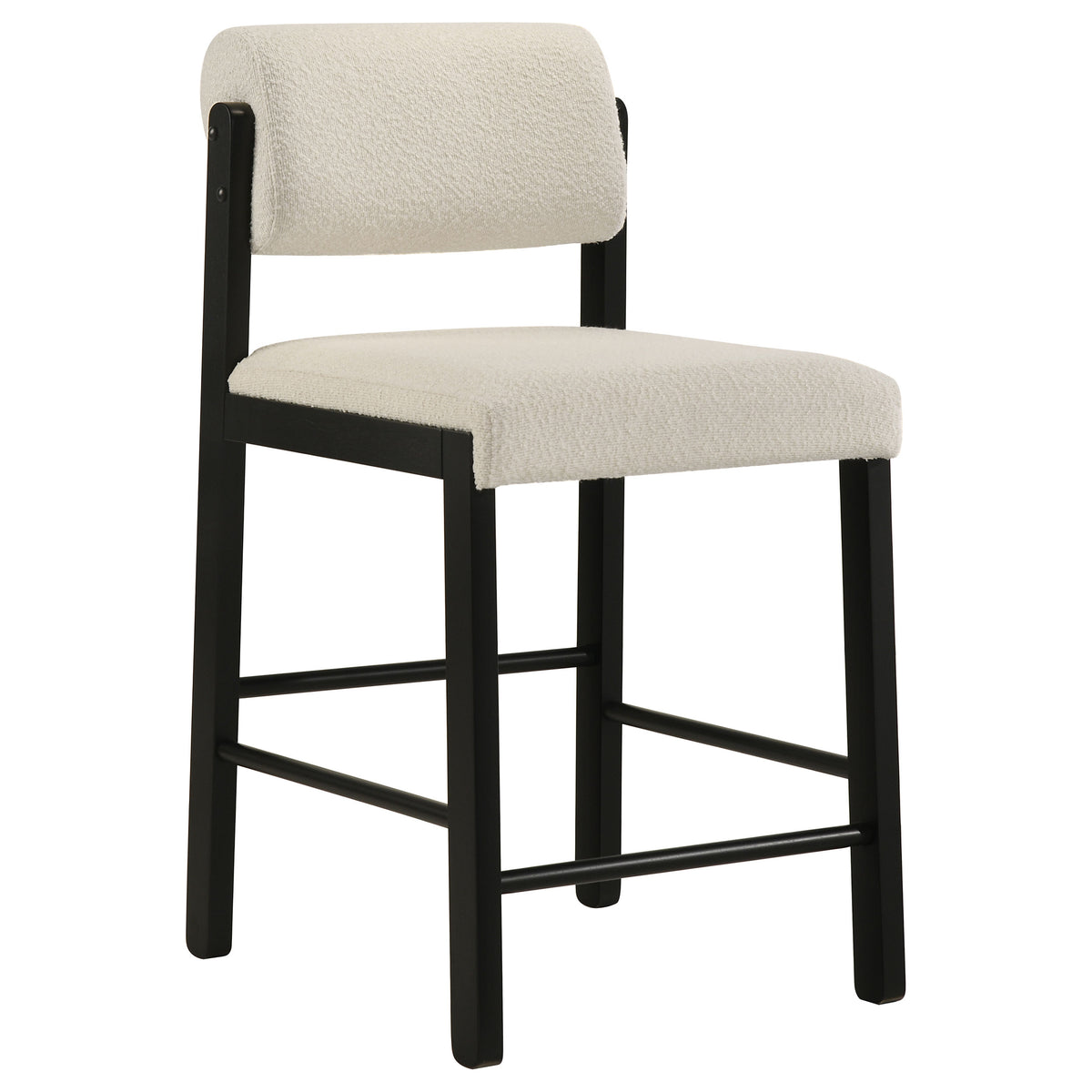 Hamlyn 43" Round Counter Height Dining Table & 5-Piece Sets - Black Fluted Pedestal with Upholstered Chairs – view 16