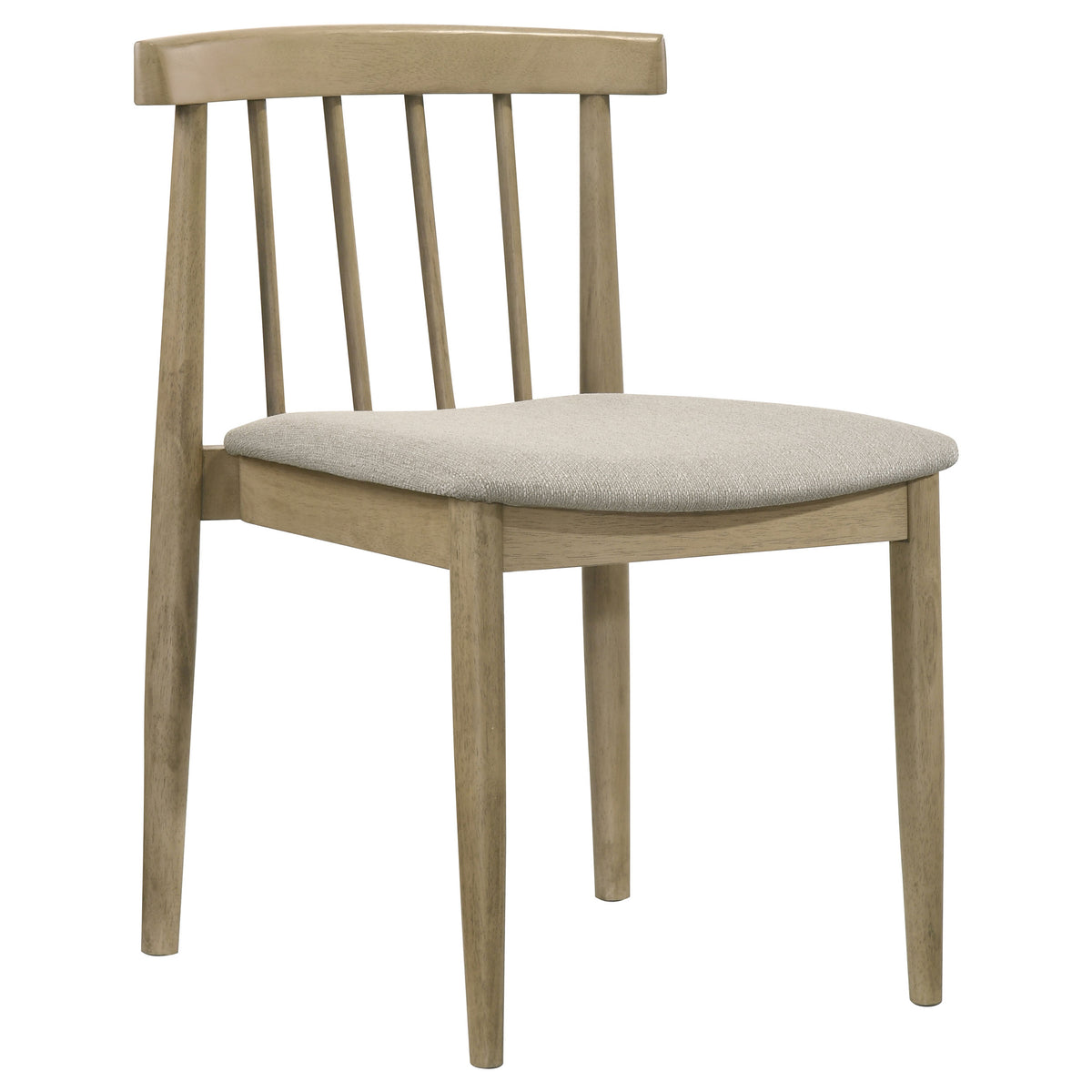 Cullen Mid-Century Spindle Back Dining Chairs (Set of 2) - Wheat Upholstered Seat, Natural Oak or Walnut – view 4