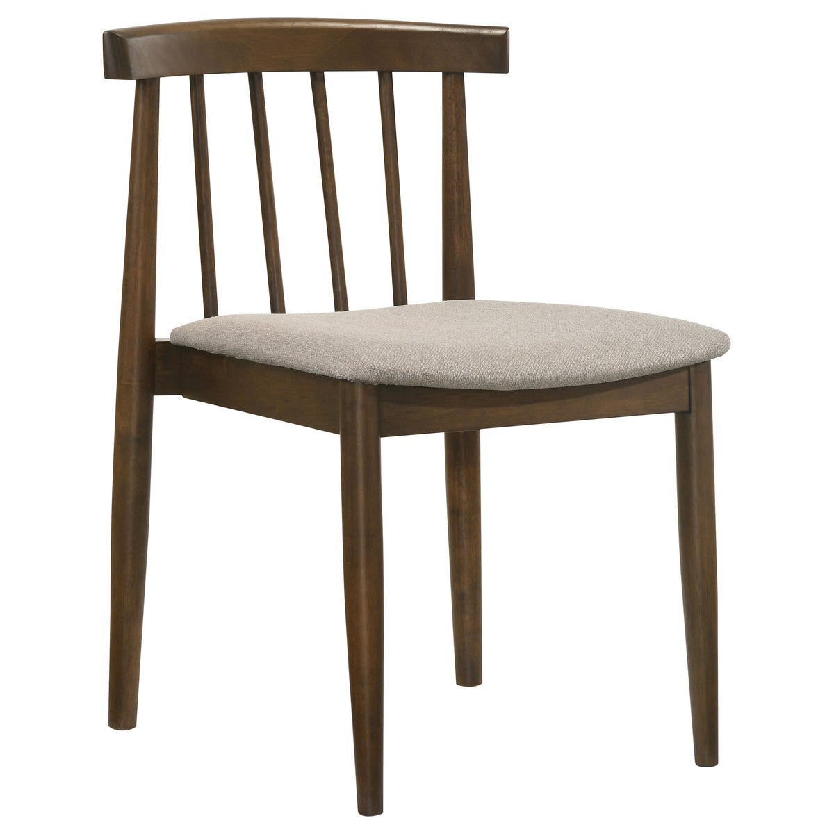 Cullen Mid-Century Spindle Back Dining Chairs (Set of 2) - Wheat Upholstered Seat, Natural Oak or Walnut – view 15