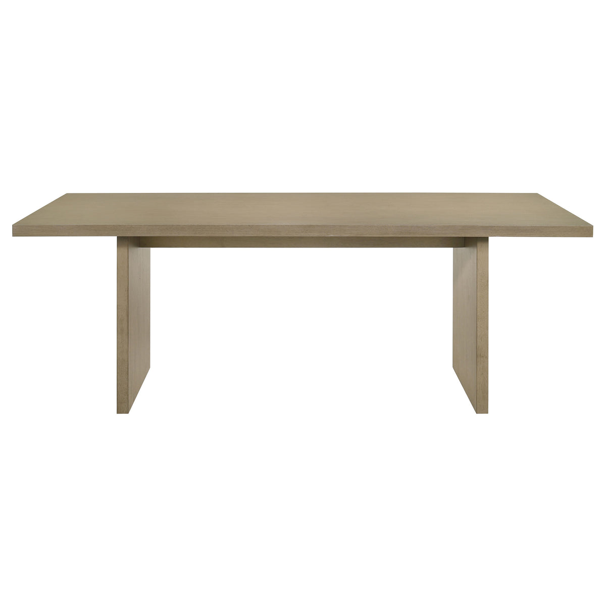 Decker 82" Slab-Top Dining Table & 7-Piece Sets - Natural Oak with Cream, Black or Grey Upholstered Chairs – view 7