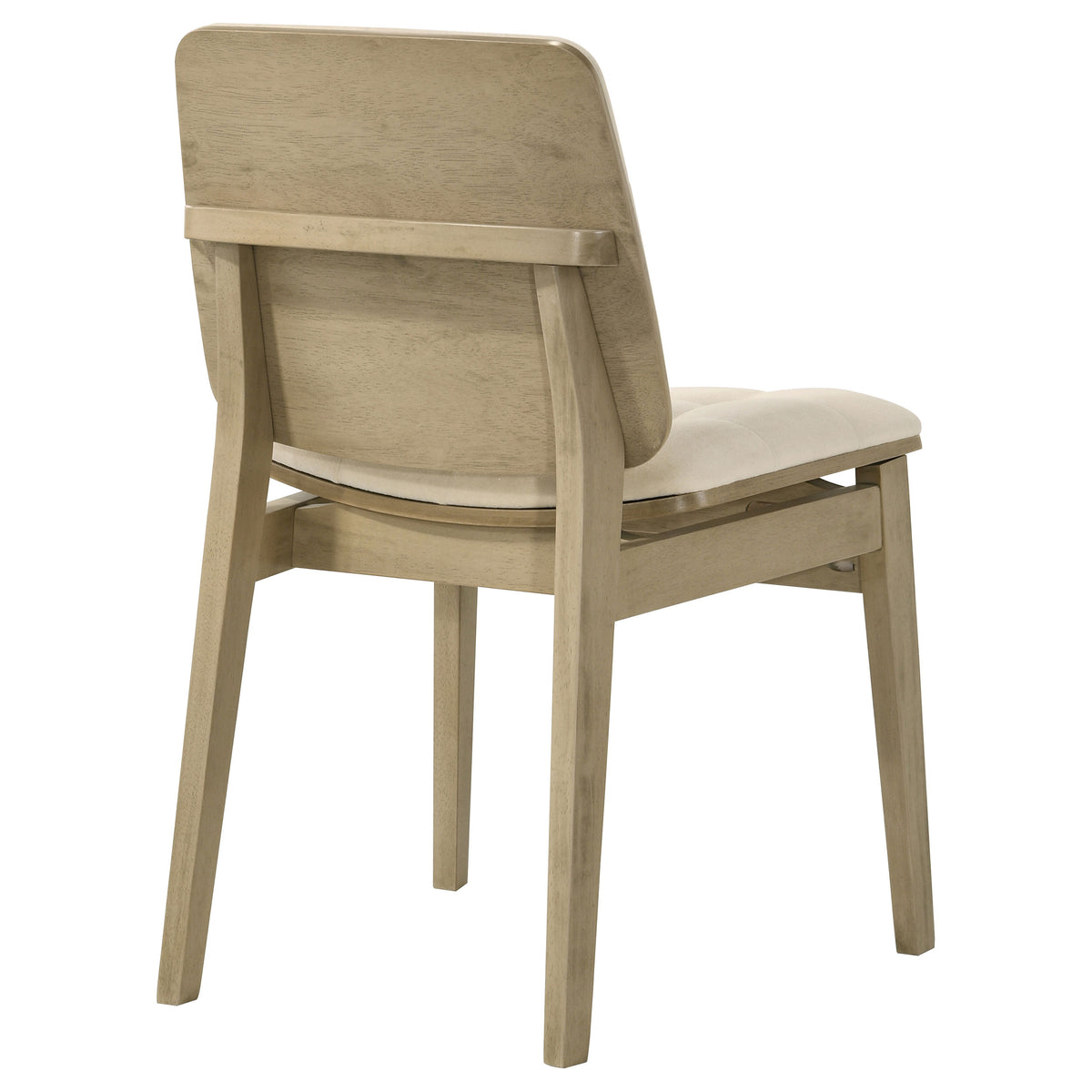 Redbridge Channel-Tufted Velvet Dining Side Chairs (Set of 2) - Cream with Natural Oak or Walnut Frame – view 10