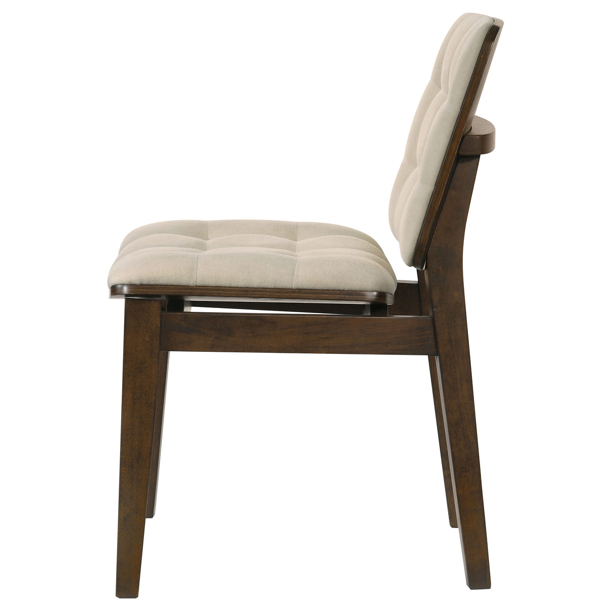 Redbridge Channel-Tufted Velvet Dining Side Chairs (Set of 2) - Cream with Natural Oak or Walnut Frame – view 17