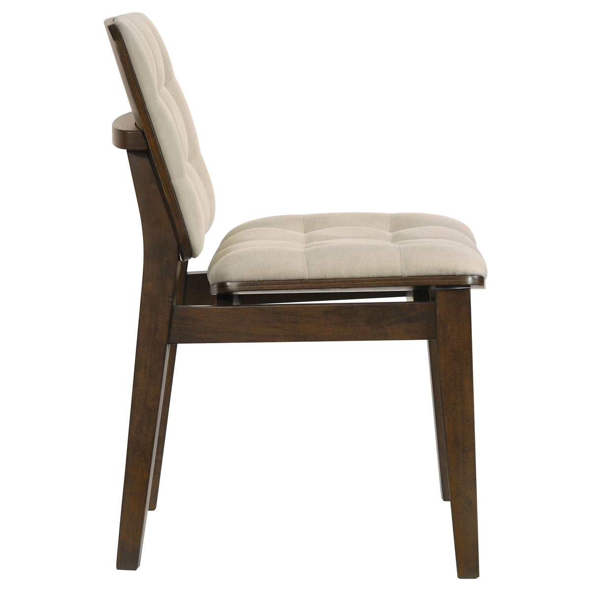 Redbridge Channel-Tufted Velvet Dining Side Chairs (Set of 2) - Cream with Natural Oak or Walnut Frame – view 20