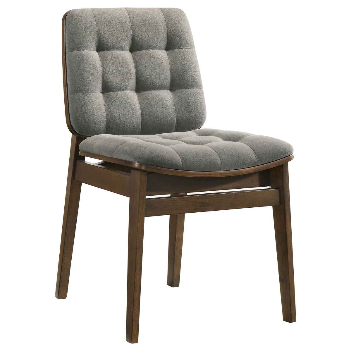 Redbridge Channel-Tufted Grey Velvet Dining Side Chairs (Set of 2) - Natural Oak or Walnut Wood Frame – view 15