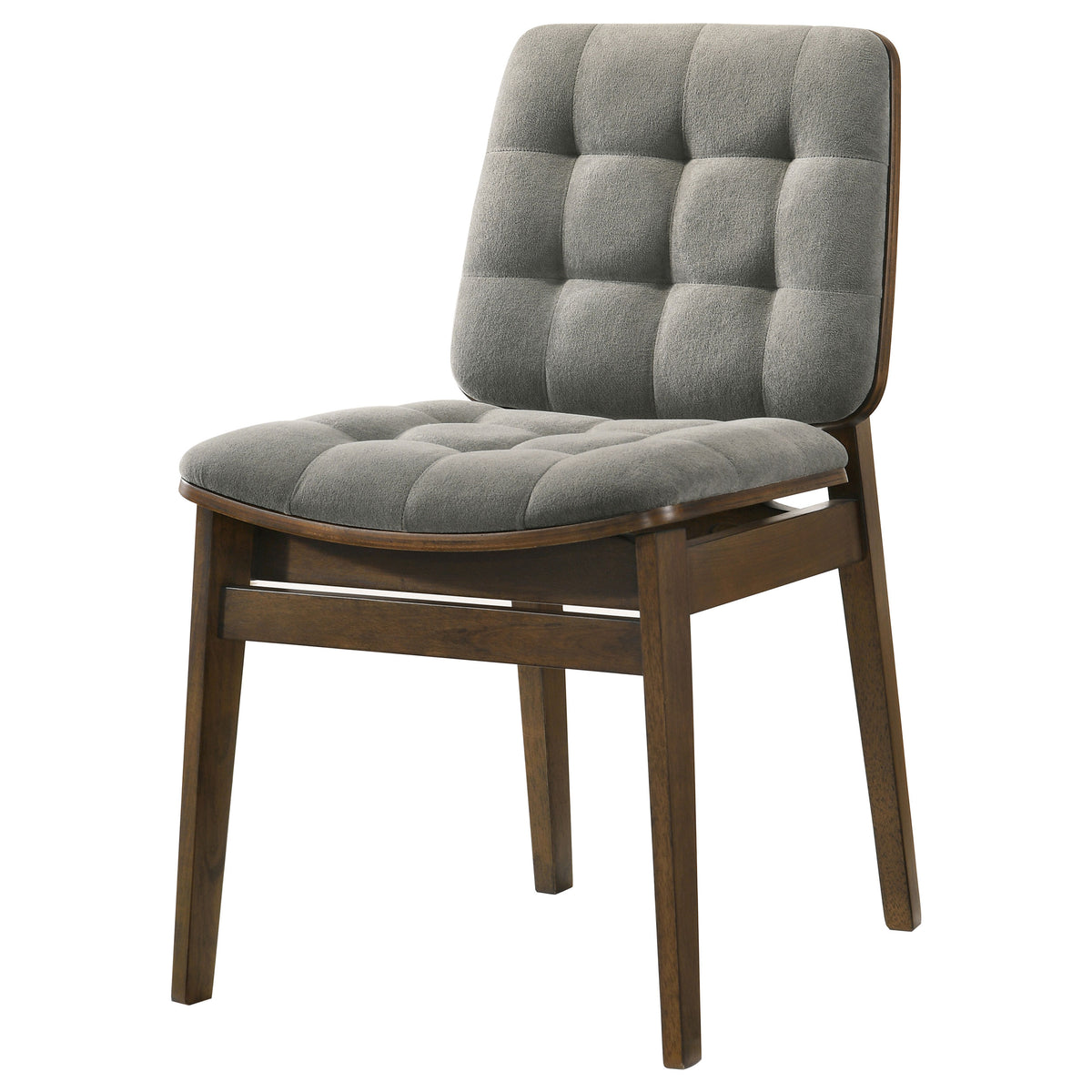 Redbridge Channel-Tufted Grey Velvet Dining Side Chairs (Set of 2) - Natural Oak or Walnut Wood Frame – view 17