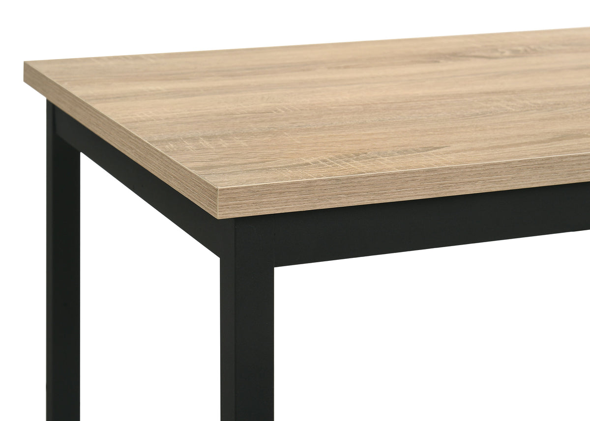 Garza Space-Saving Dining Table & 5-Piece Sets - Greige Oak Top, Black Metal Frame & Leatherette Chairs – view 9