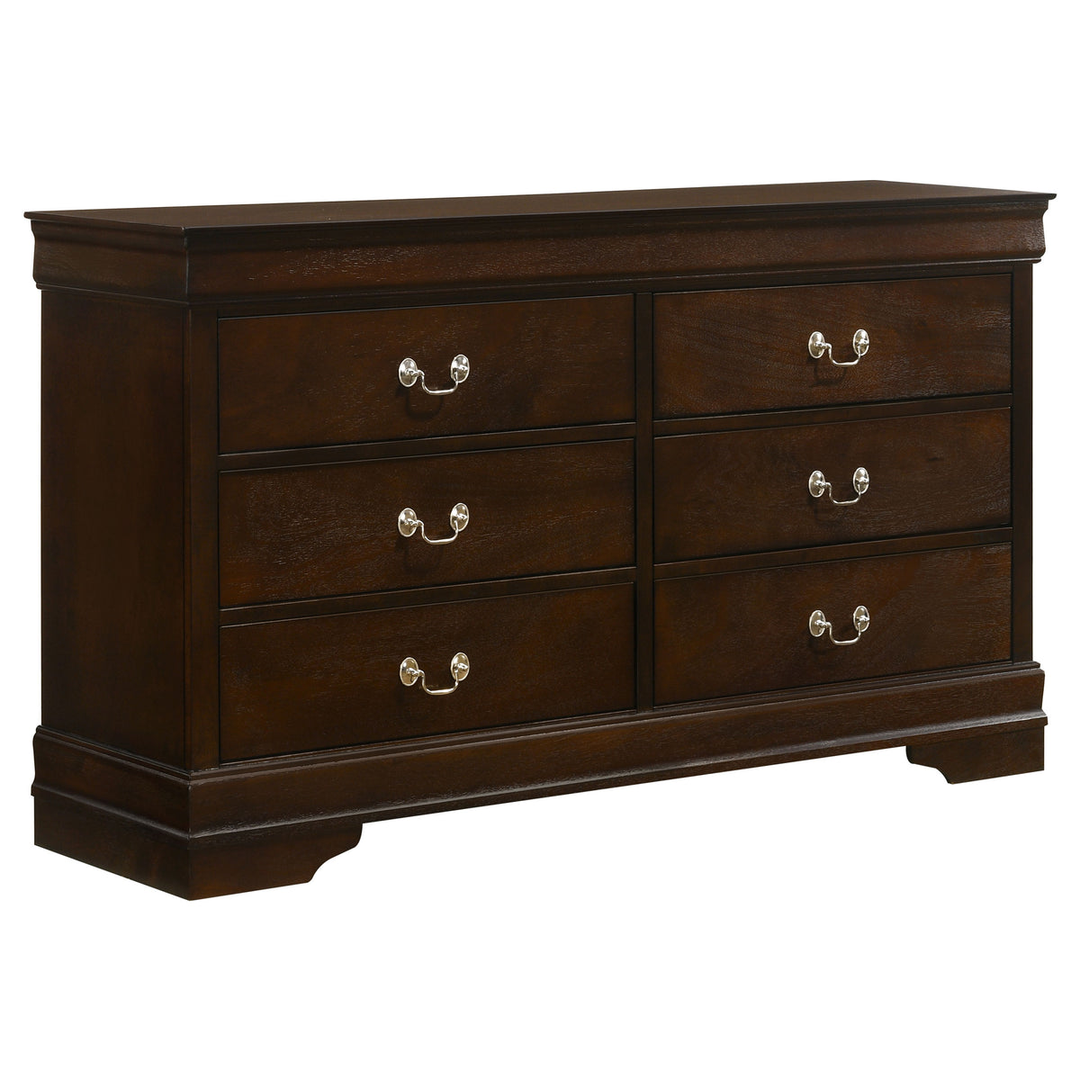 Louis Philippe Sleigh Bed & Bedroom Sets - 6-Drawer Dresser