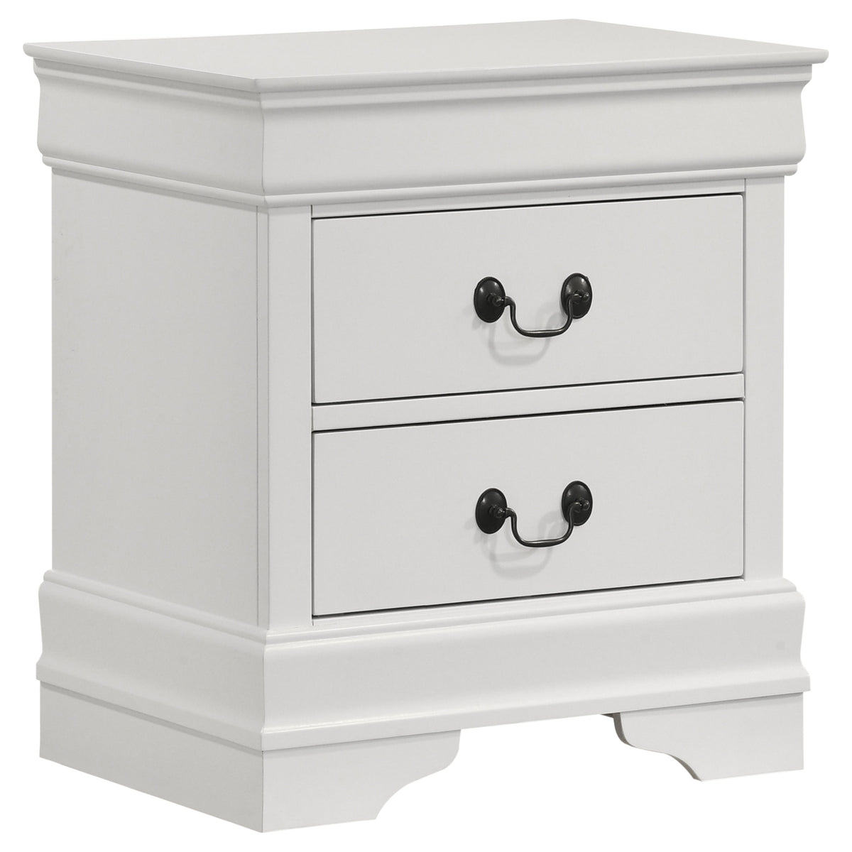 Louis Philippe Sleigh Panel Bed & Bedroom Sets - 2-Drawer Nightstand