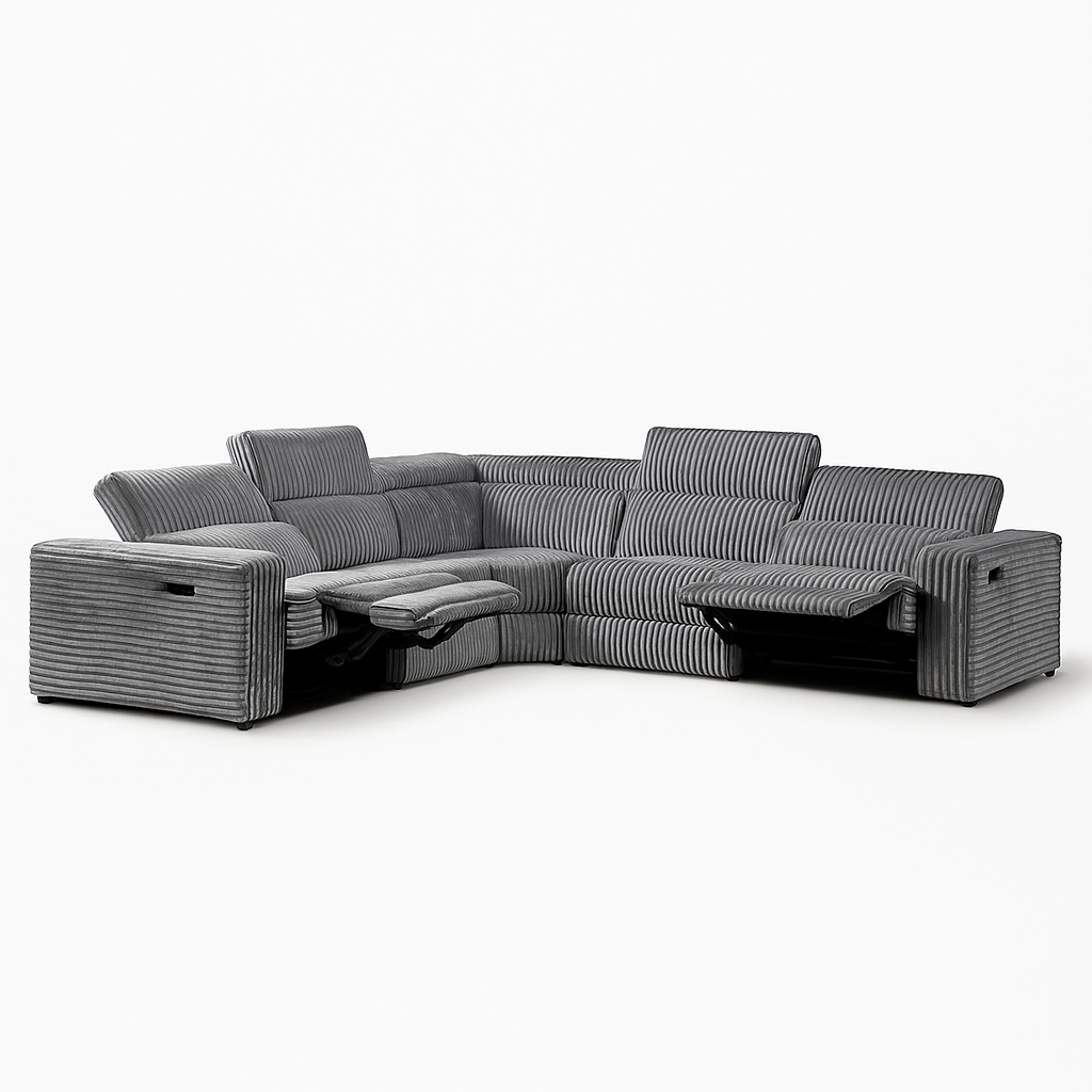 Bayonne Power Motion Corduroy Sectional