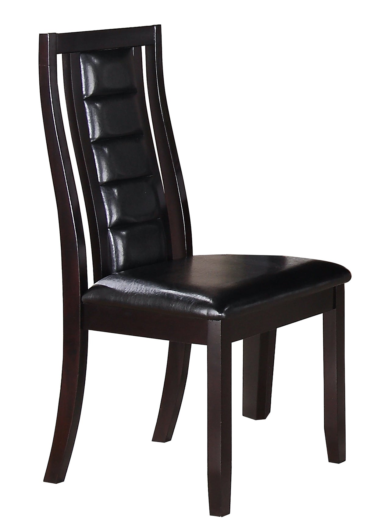 Era 7 Piece Solid Wood Dining Room Set with Espresso Finish and Padded Chairs