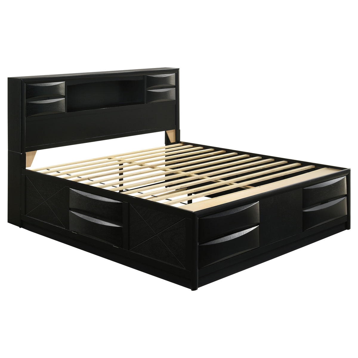Briana Bookcase Storage Bed & Bedroom Sets - California King
