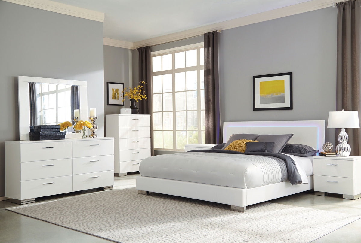 Felicity LED Panel Bed & Bedroom Sets - Eastern King