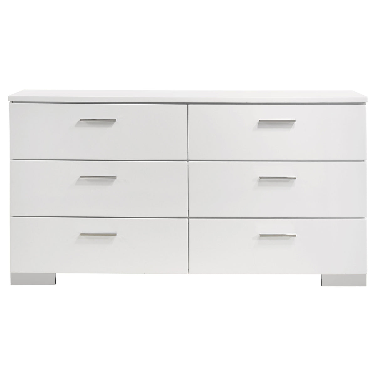 Felicity Bedroom Storage - Dresser, LED Mirror, Chest, Nightstand & Lighted Vanity in White High Gloss – view 15