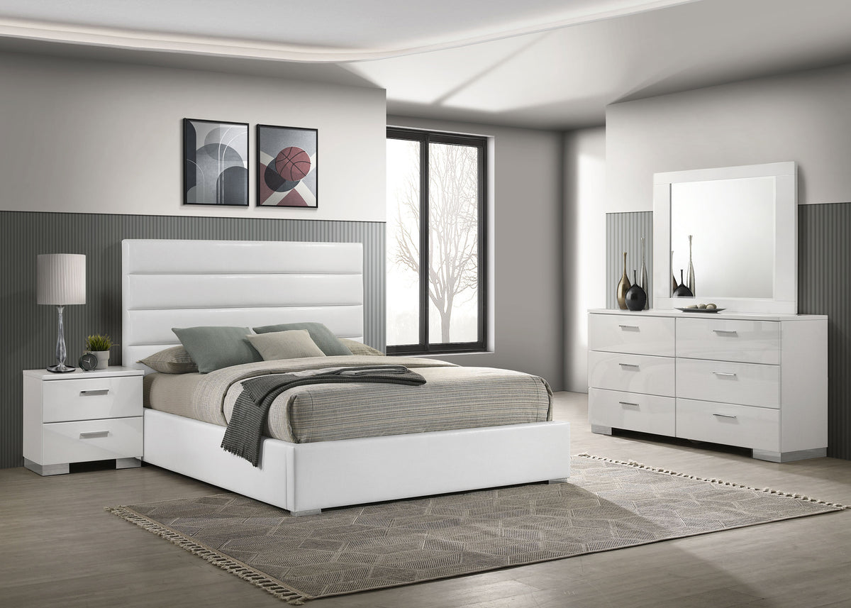 Felicity Channel-Tufted Platform Bed & Bedroom Sets - Eastern King