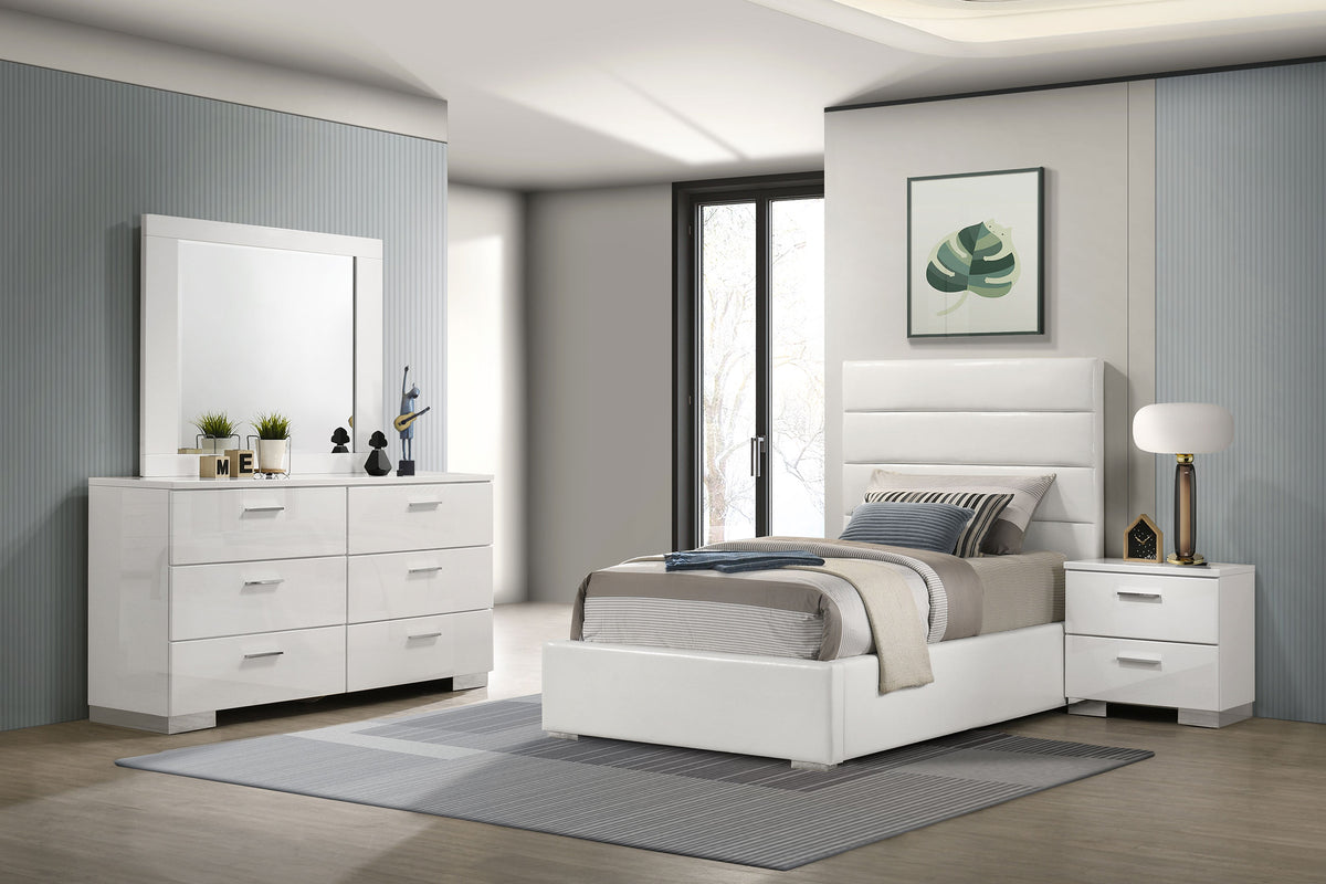 Felicity Channel-Tufted Platform Bed & Bedroom Sets - Twin