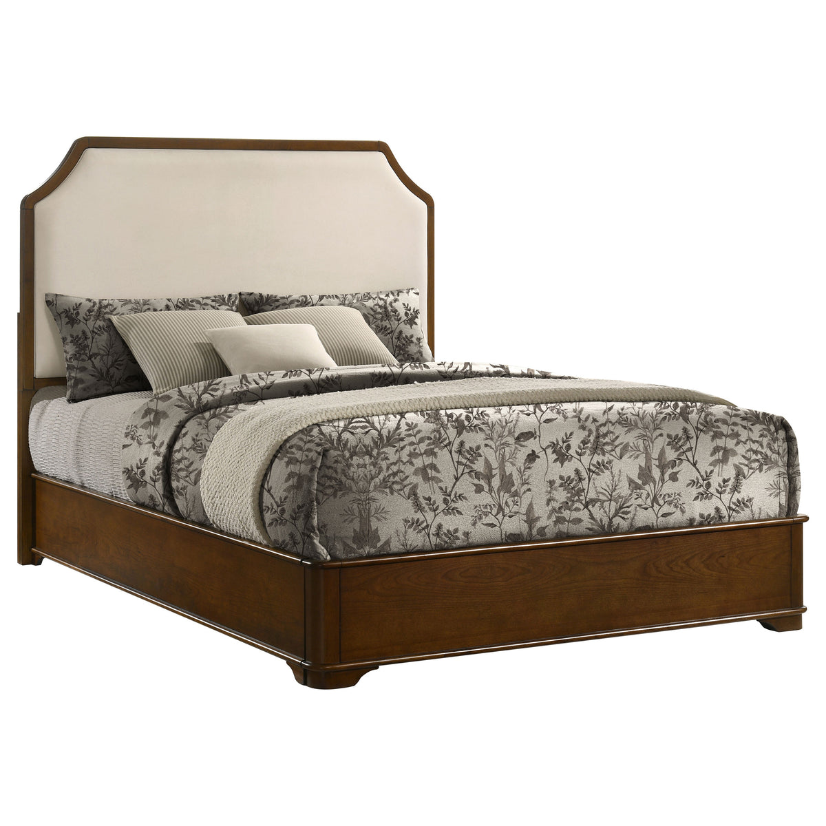 Garland Louis Philippe Panel Bed & Bedroom Sets - Cream Upholstered Headboard in Brown Cherry, Queen or Eastern King โ view 17
